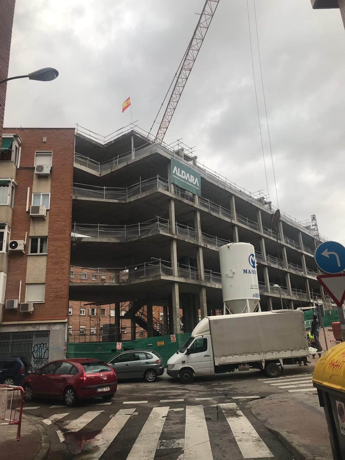 Ejecución de estructura de hormigón en altura